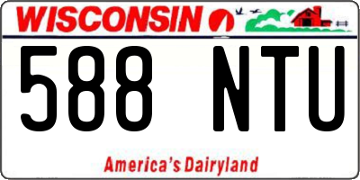 WI license plate 588NTU