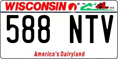 WI license plate 588NTV