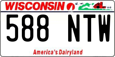 WI license plate 588NTW
