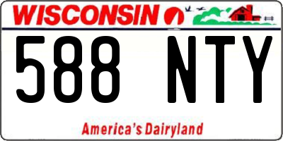 WI license plate 588NTY