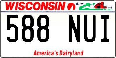 WI license plate 588NUI
