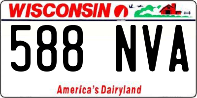 WI license plate 588NVA