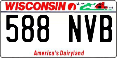 WI license plate 588NVB