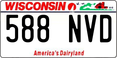 WI license plate 588NVD