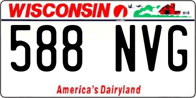 WI license plate 588NVG