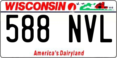 WI license plate 588NVL