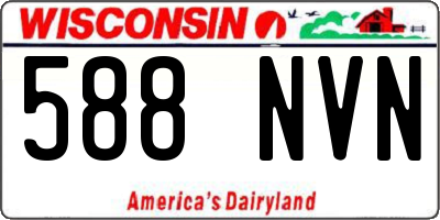 WI license plate 588NVN
