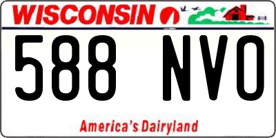 WI license plate 588NVO