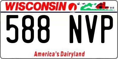 WI license plate 588NVP