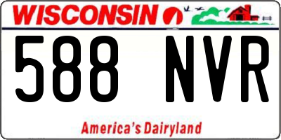 WI license plate 588NVR