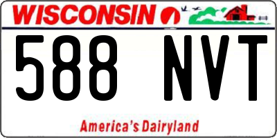 WI license plate 588NVT