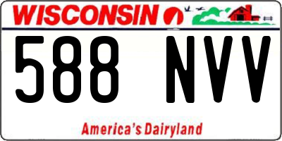 WI license plate 588NVV