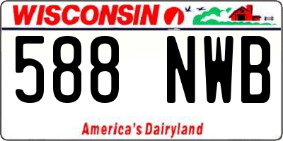 WI license plate 588NWB