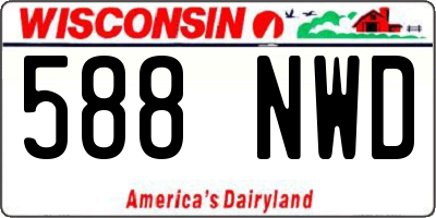 WI license plate 588NWD