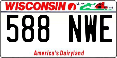 WI license plate 588NWE