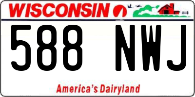WI license plate 588NWJ