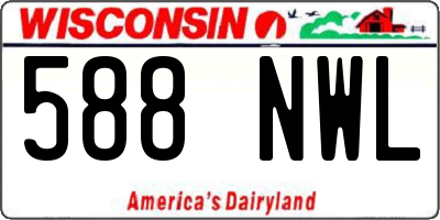 WI license plate 588NWL