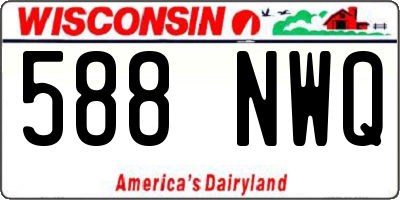 WI license plate 588NWQ