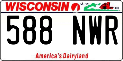 WI license plate 588NWR