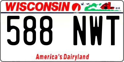 WI license plate 588NWT