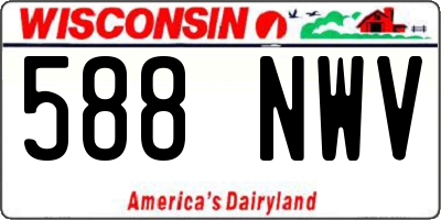 WI license plate 588NWV