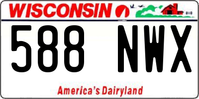 WI license plate 588NWX