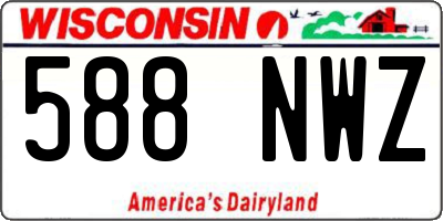 WI license plate 588NWZ