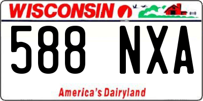 WI license plate 588NXA