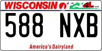 WI license plate 588NXB
