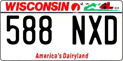 WI license plate 588NXD