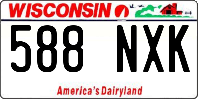 WI license plate 588NXK