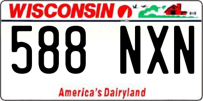 WI license plate 588NXN