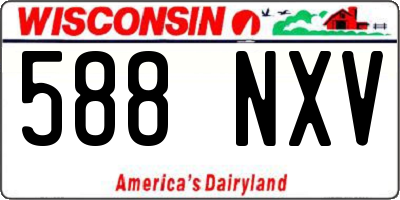 WI license plate 588NXV