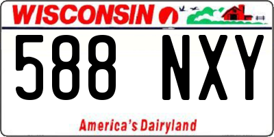 WI license plate 588NXY