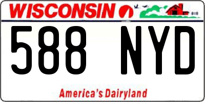 WI license plate 588NYD