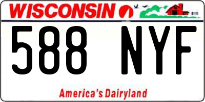 WI license plate 588NYF