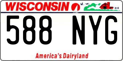 WI license plate 588NYG