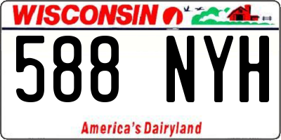 WI license plate 588NYH