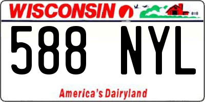 WI license plate 588NYL