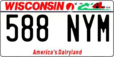 WI license plate 588NYM