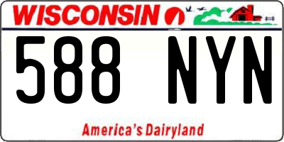 WI license plate 588NYN