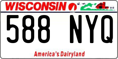 WI license plate 588NYQ