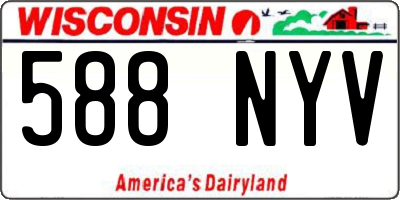 WI license plate 588NYV