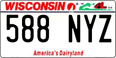 WI license plate 588NYZ