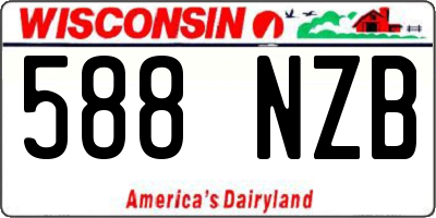 WI license plate 588NZB