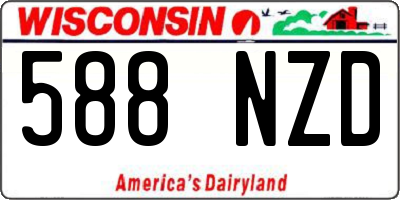 WI license plate 588NZD