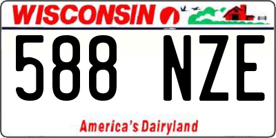 WI license plate 588NZE