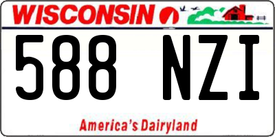 WI license plate 588NZI