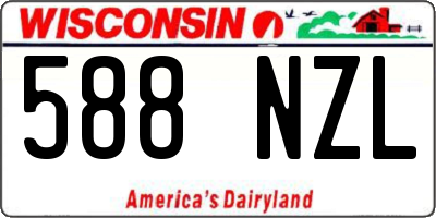 WI license plate 588NZL