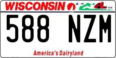 WI license plate 588NZM